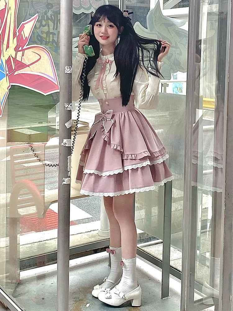 Cotton Sweet Girly Sleeve Shirt