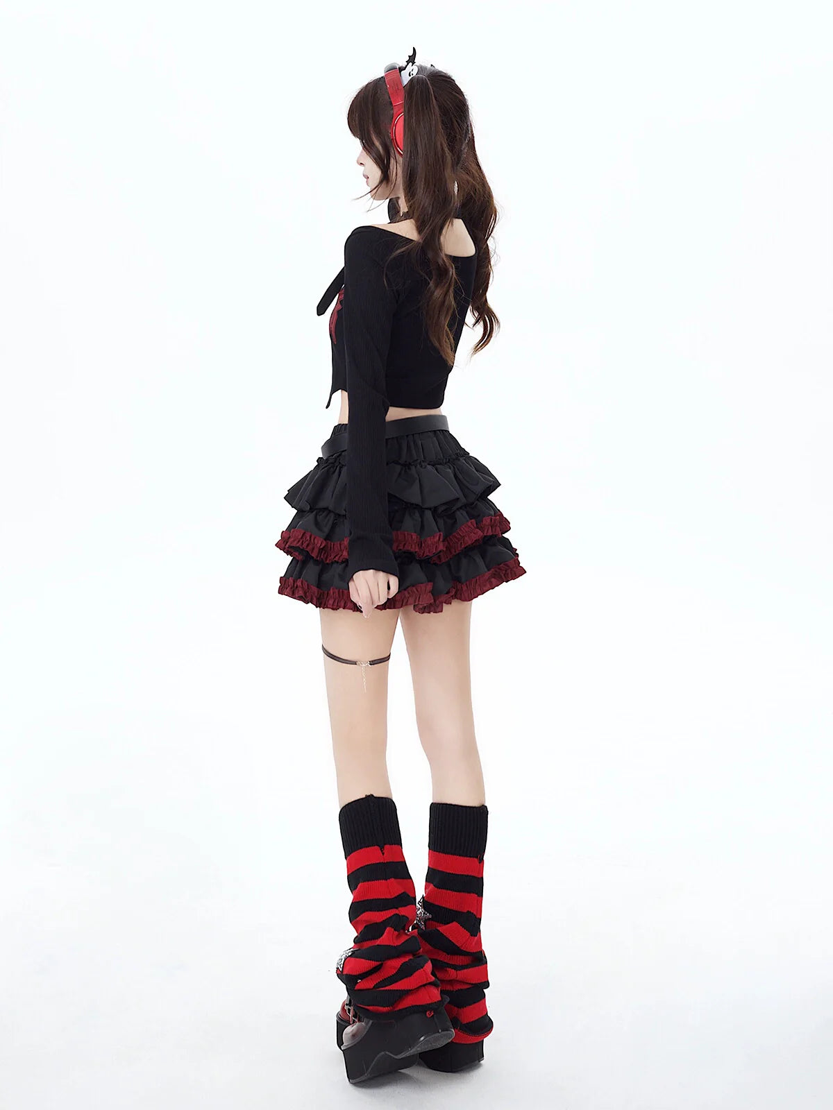 Punk Skirt Abby Ruffle Dark