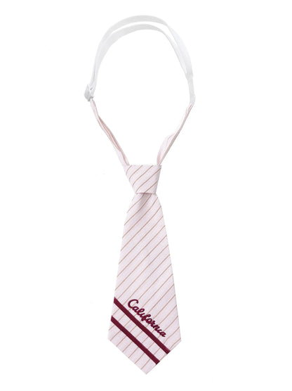 Dress Retro Badge Suit Magic + Striped + Pleated Tie + Navy Shirt Color Academy
