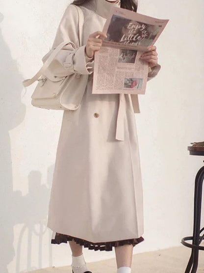 High Coat British Retro End Trench Style Cape