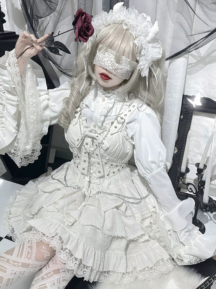 Veste boléro élégante à manches bouffantes style gothique Lolita