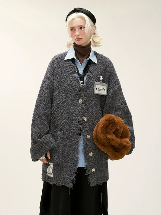Loose Long Knit Cardigan Sweater