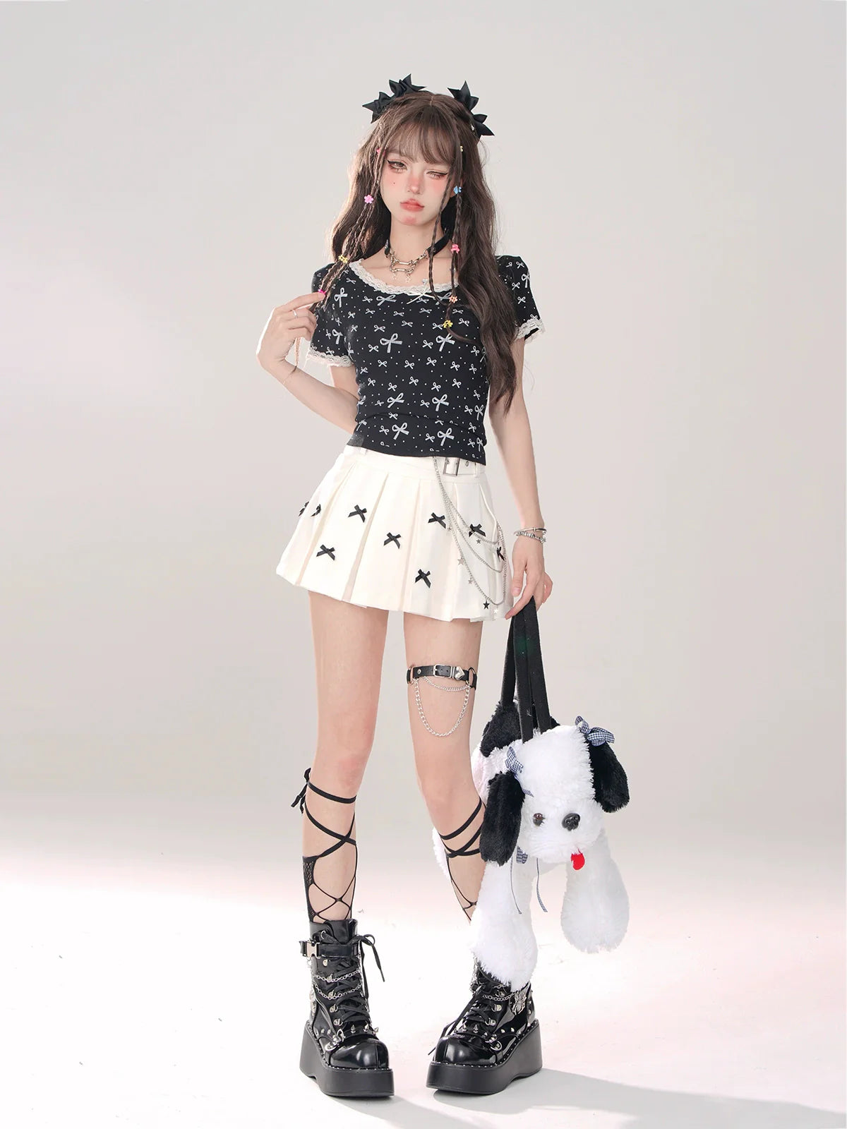 Spitzenband T-Shirt Girly Slim