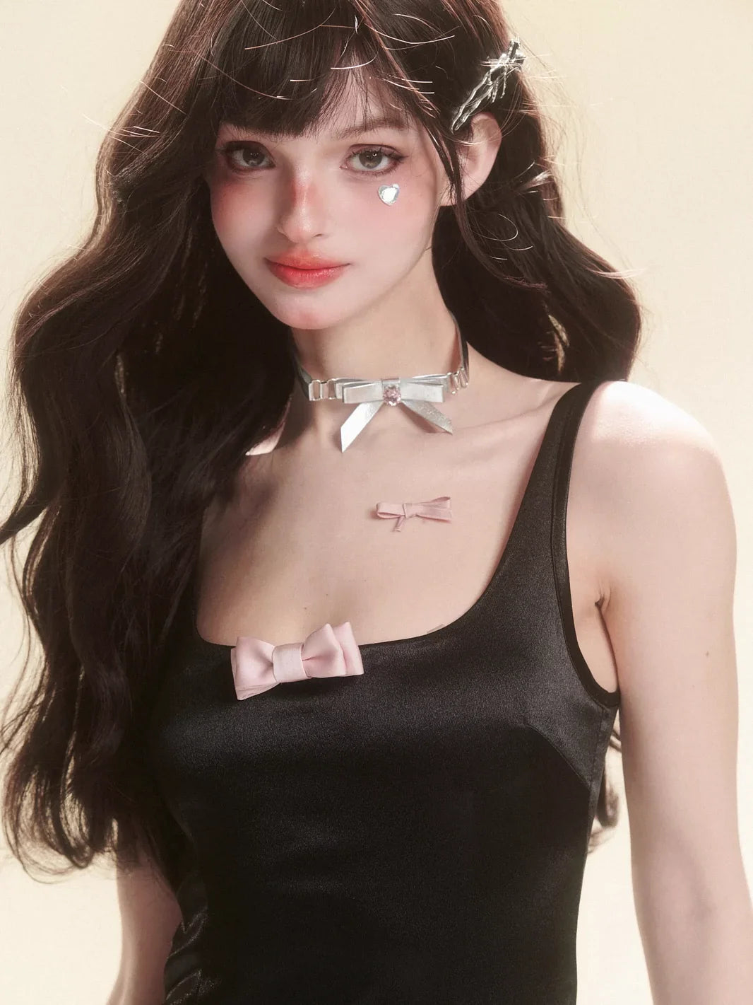 Ribbon Suspender Dress Little Skirt