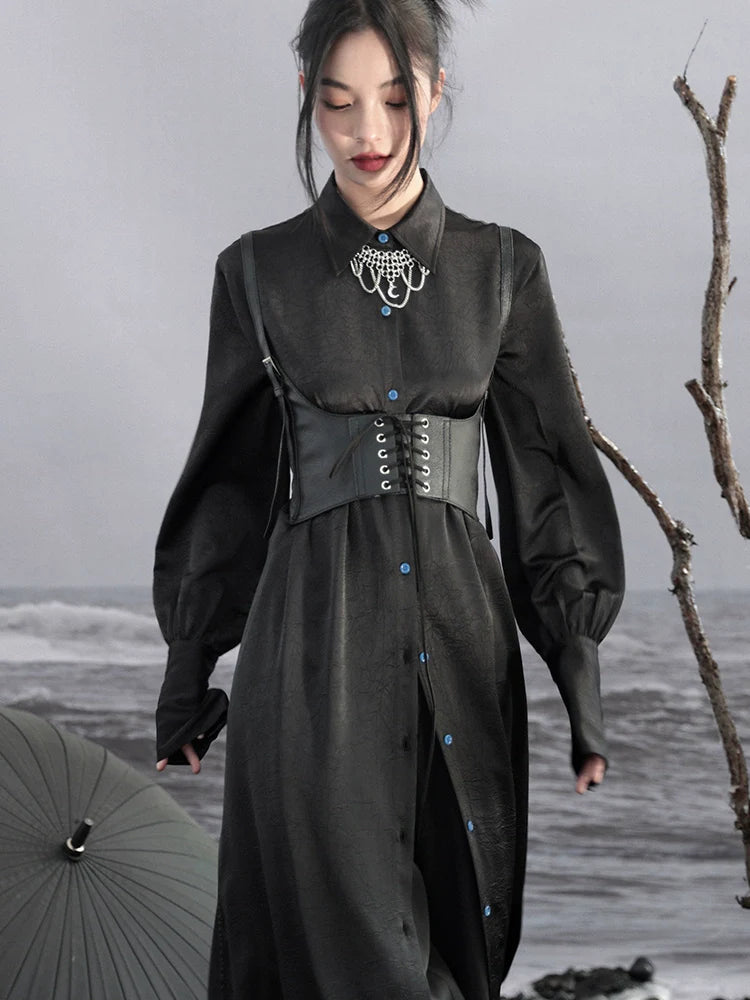 Taillengürtel aus Leder zum Schnüren