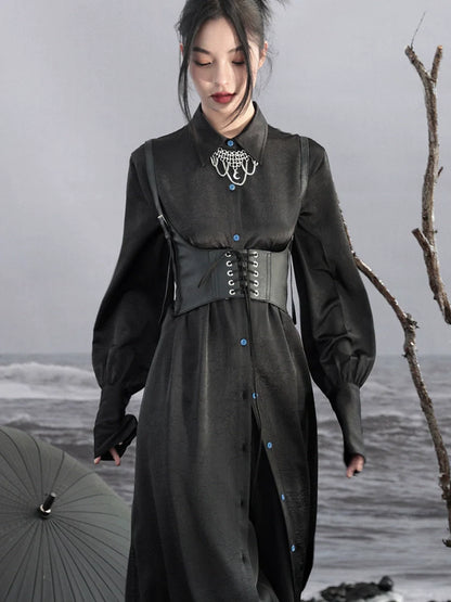 Taillengürtel aus Leder zum Schnüren