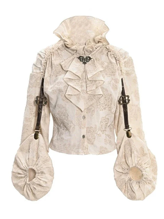 Flower Sleeve Blouse Voluminous