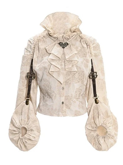 Flower Sleeve Blouse Voluminous