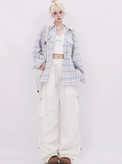 Retro Shirt Overcheck Blue