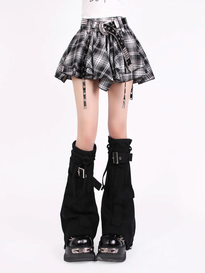 カバーラインストーンデニム+スカートベルト+ケーキブラックレッグチャックチュチュイレギュラー