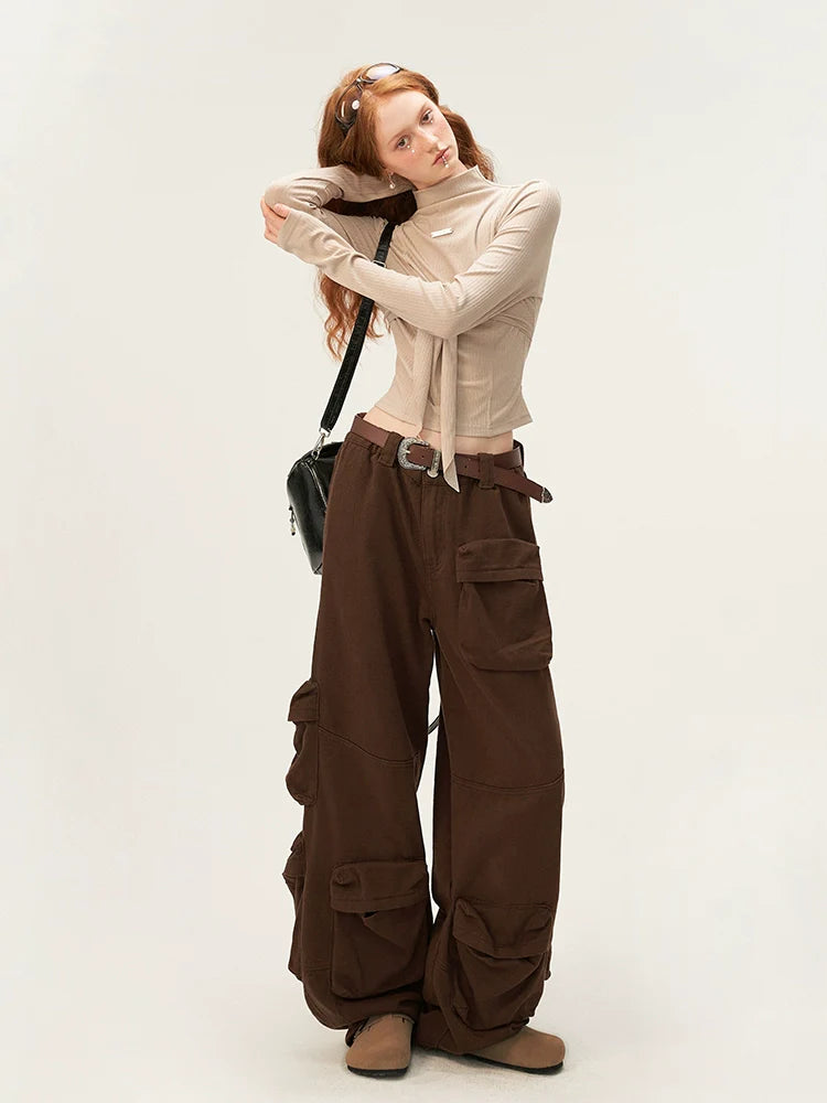 Pantalon multi-poches Maillard jambe large