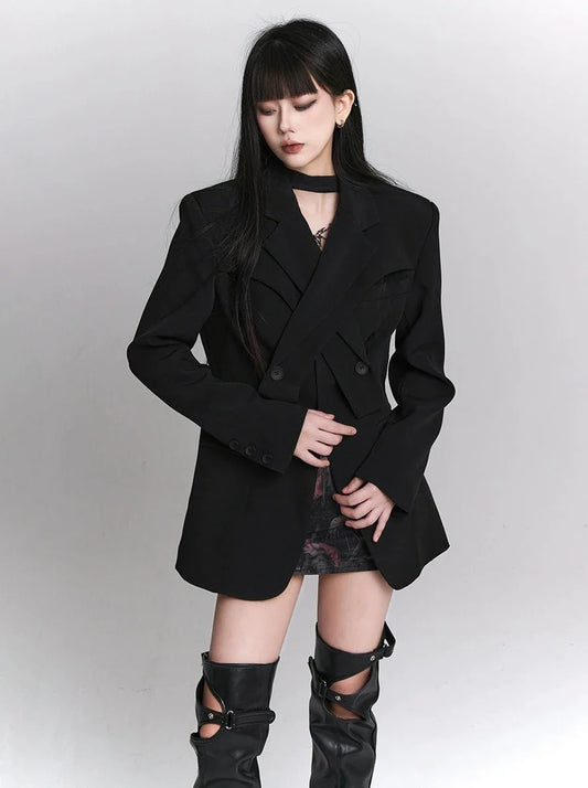 Veste croisée pour fille en mode fantôme