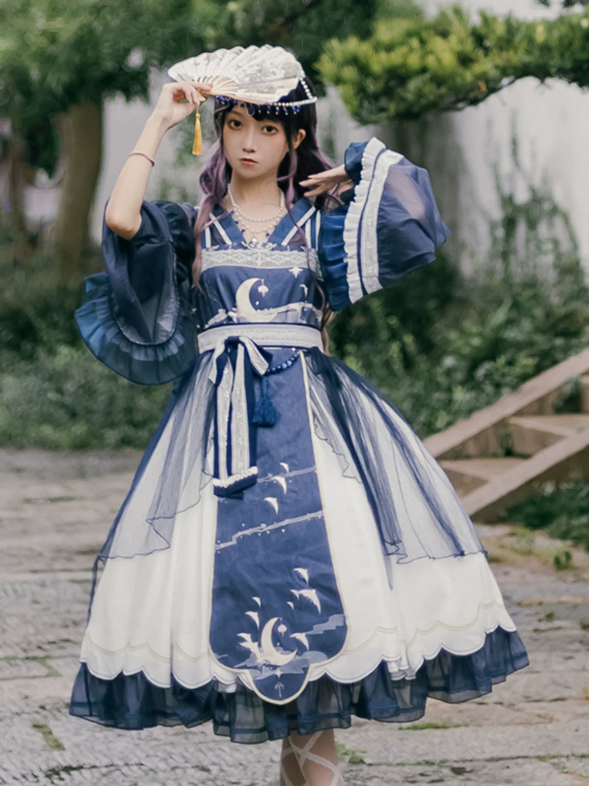 Ensemble Lolita Night Crescent Moon Robe suspendue