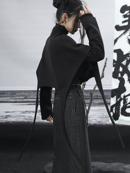 Asymmetrical China Retro Cloak