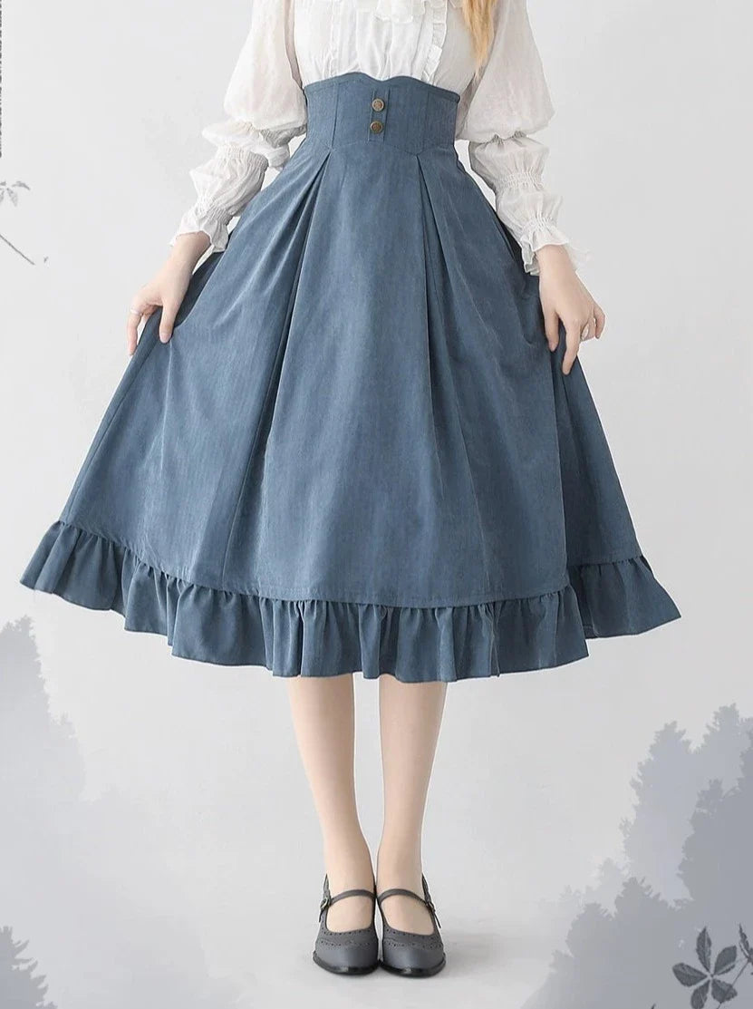 Weste Retro Farbig Klassisch + Lang Ausgestellt Bluse Rock