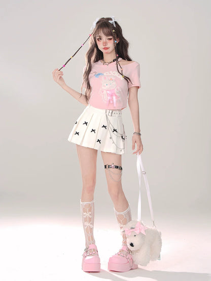 T-Shirt Sommerhase Sweet Off-Shoulder