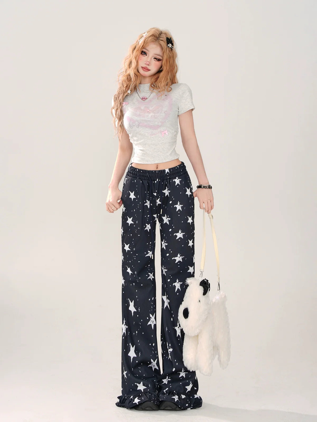 Casual Flared Star Lazy Pants