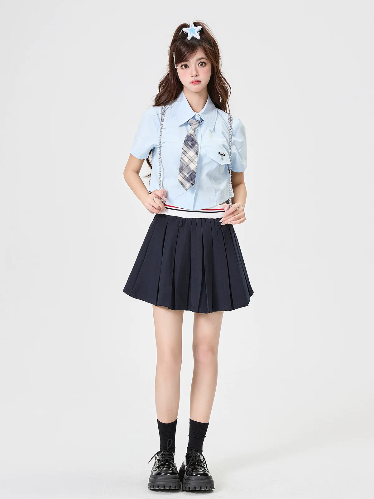 Ensemble chemise style américain + short cravate