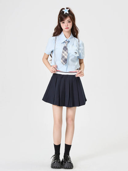 Ensemble chemise style américain + short cravate