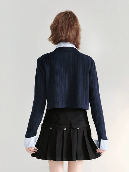 Shirt College Cardigan Collar