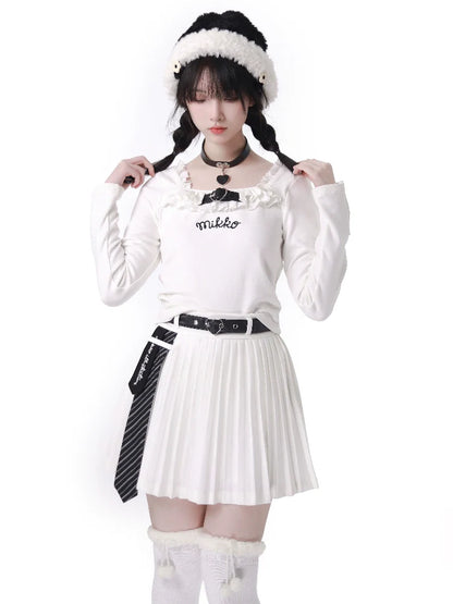 Pleated Nectai Eradalie Belt Skirt Curotto
