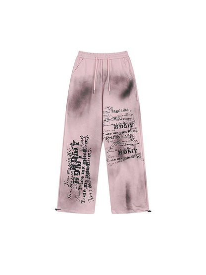 Pants Hip Hop Print Letter Color