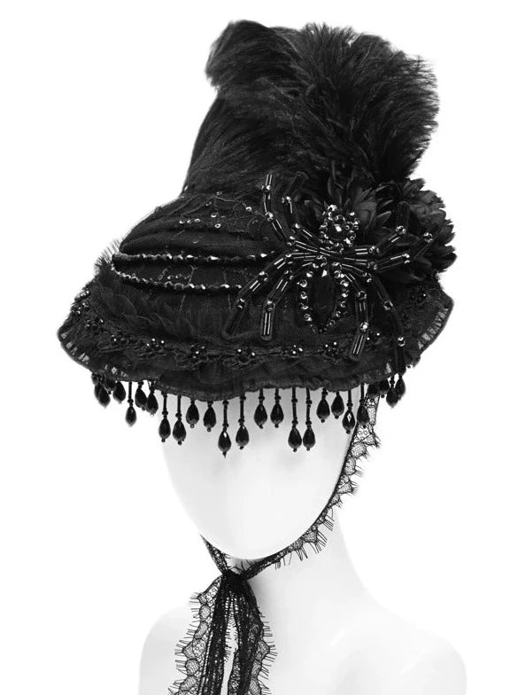 Flache Spinne Spitze Gothic Hut Mantel Victoria