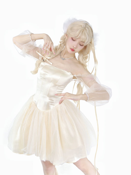 Fishbone Fairy Mesh Dress Waist