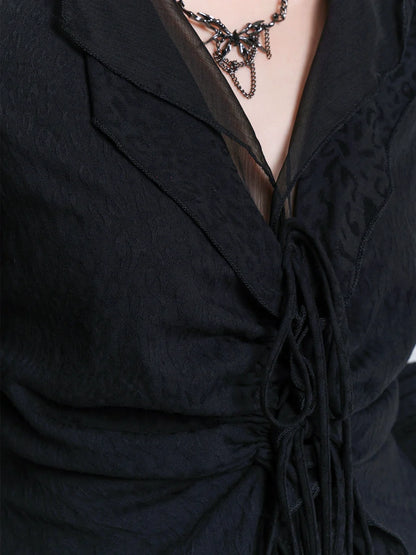 Little Black + Asymmetrical Girl Top Cool Skirt Ghost
