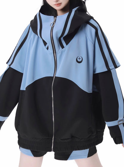 Leg Shorts Jacket Subculture Warmers Headband Dark Pants Sporty
