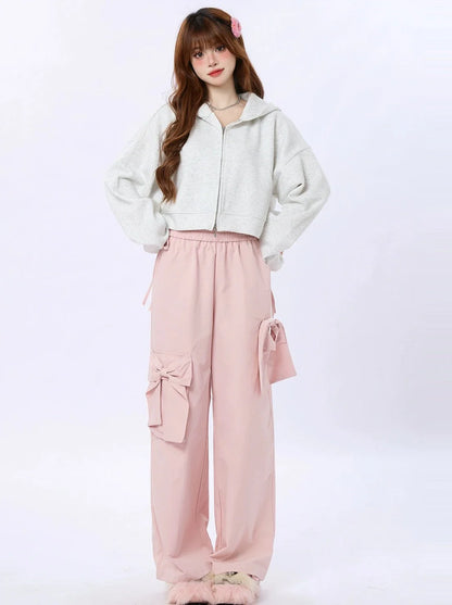 Sweat à capuche Milky Short Spring Sweet