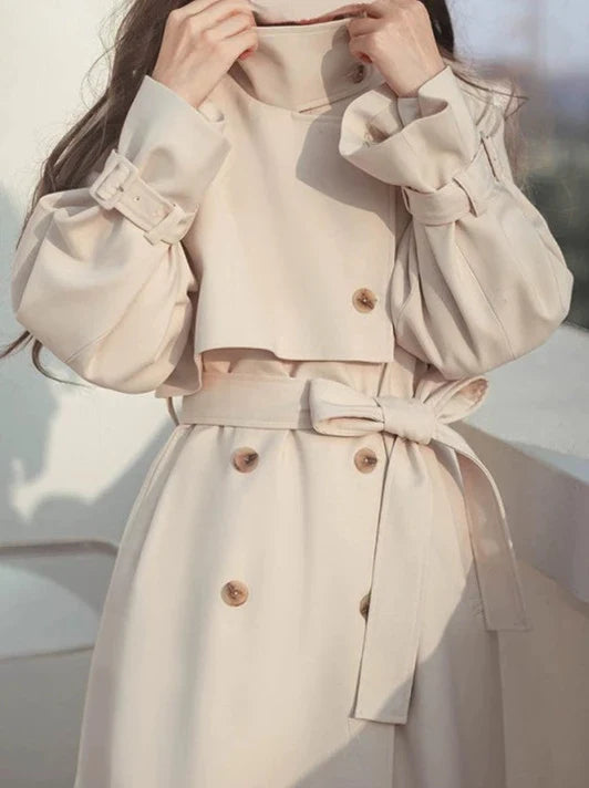 High Coat British Retro End Trench Style Cape