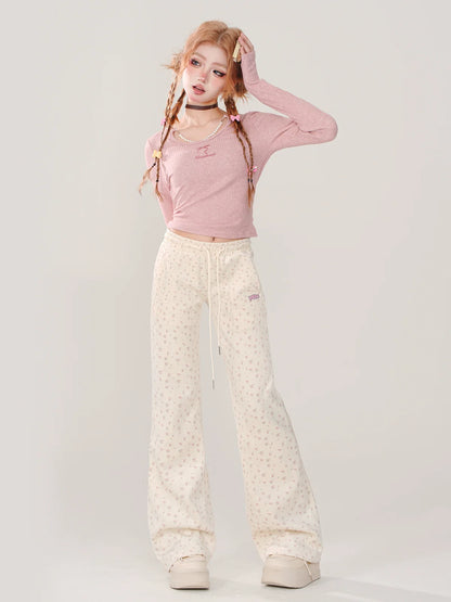 Casual Slim Long Sweet Pants Korean