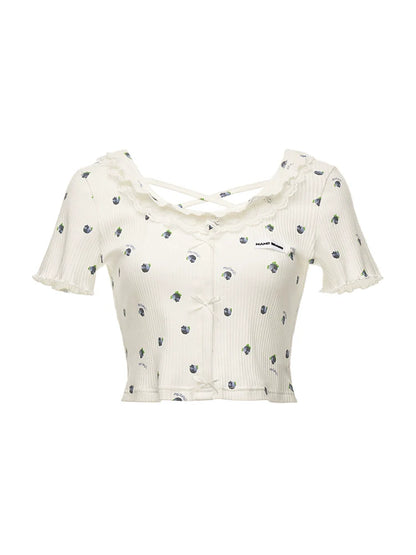 Girly Fruit White Tops