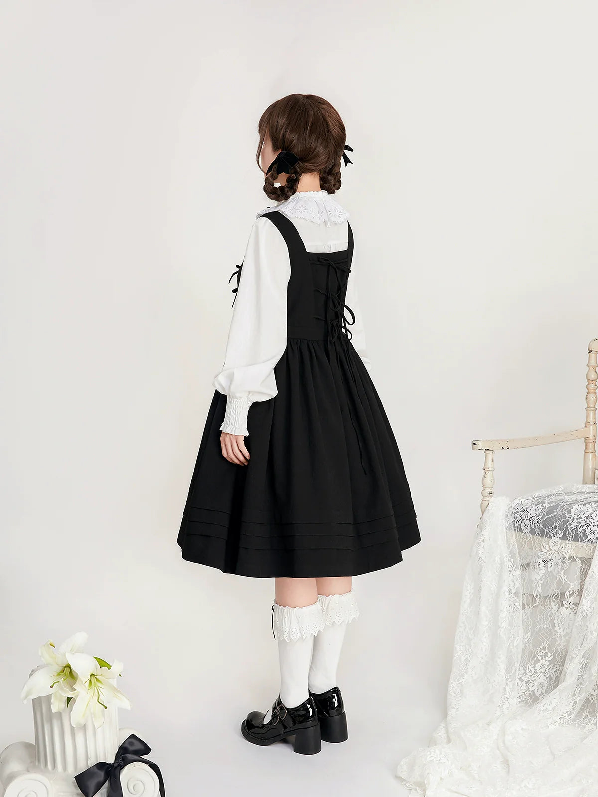 Strapsrock Rüschenband Little + Bluse