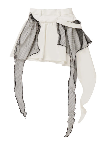 Dark Soon Print Design Sweat Suit Eyelet Trainer + Lace Elegula Skirt