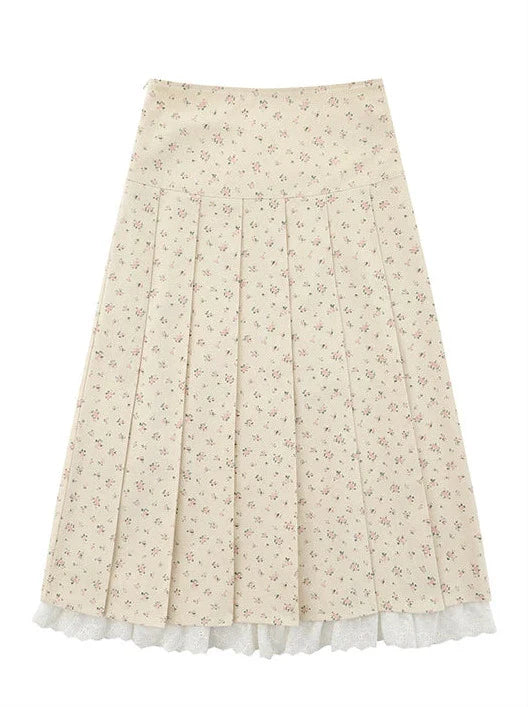 Veste en dentelle plissée zippée, petite, courte/longue + jupe roulée