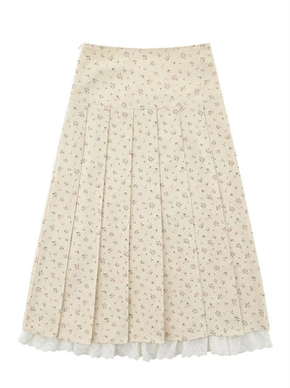 Veste en dentelle plissée zippée, petite, courte/longue + jupe roulée