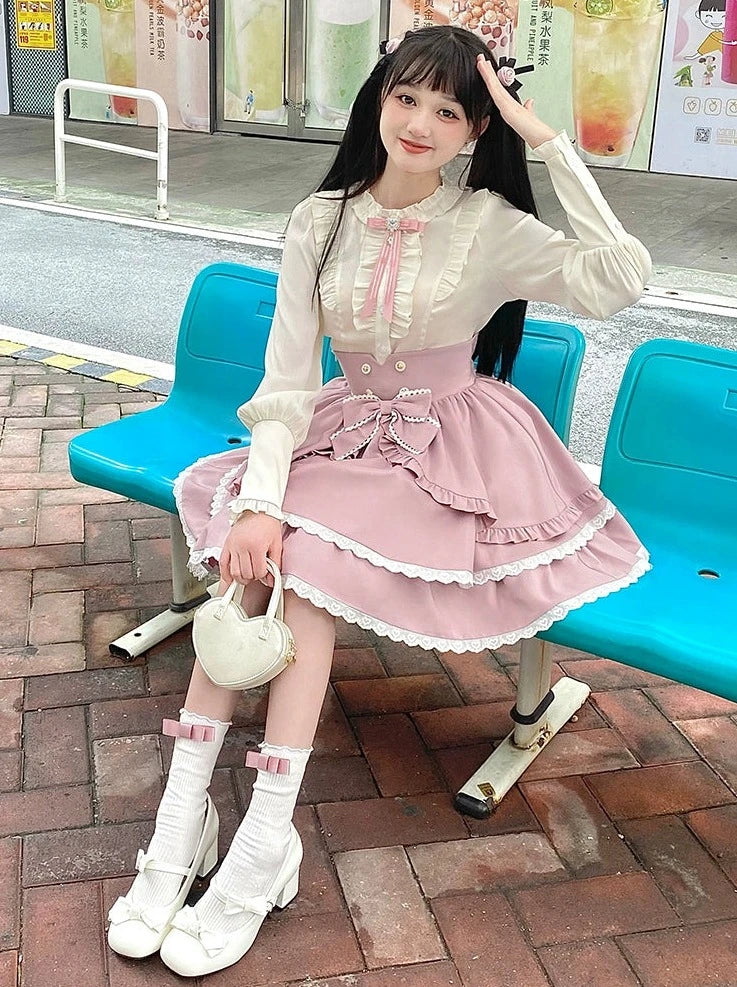 Cotton Sweet Girly Sleeve Shirt