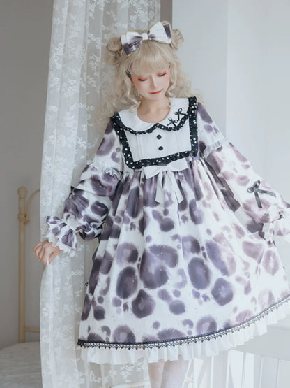 Leopard Dress Voluminous Dot Lolita
