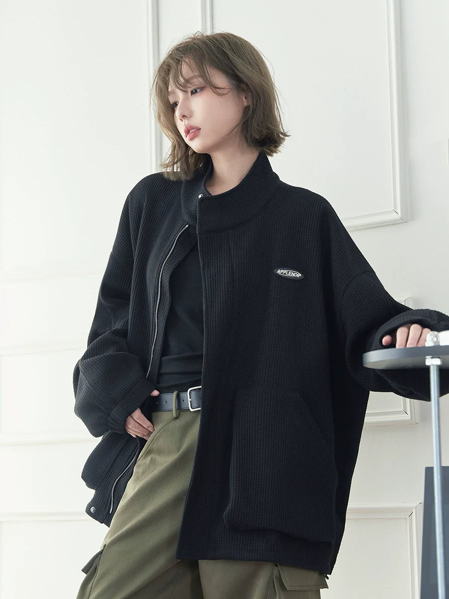 Stehjacke Waffelkragen One Point