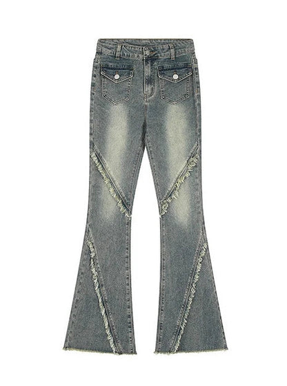American Retro Damaged Pants Flared