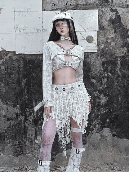 Belt Short Top Gothic Double Dark