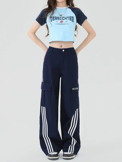 Straight Pants Casual Style Border