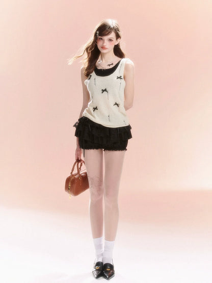 Ribbon Damaged Summer Top Tank