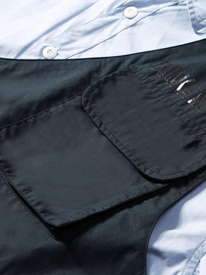 Gilet ample avec accent de chemise