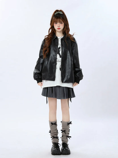 Jacke Street American Loose Leder