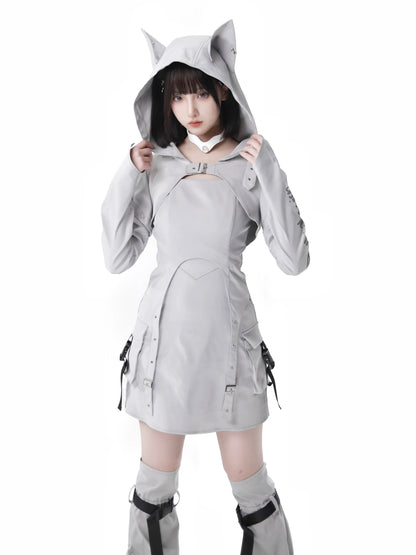 Suit Camouflage Detachable Design Hoodie Original Sleeve Wolf