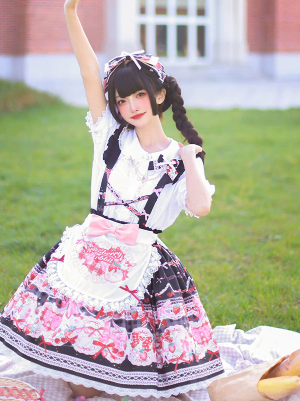 Berry Fried Rabbit Dress Lolita Set
