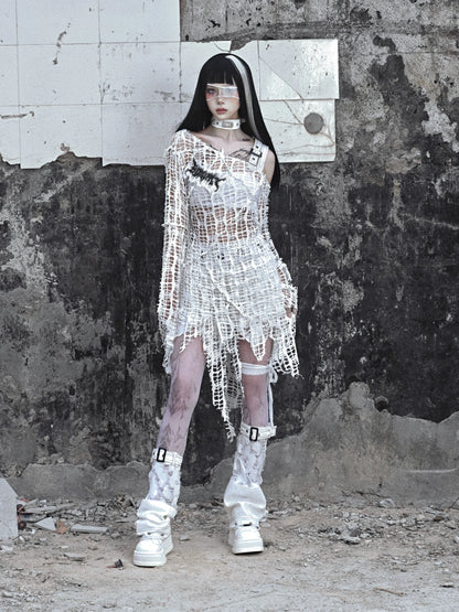 Top Gothic White Damaged